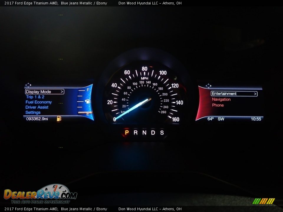 2017 Ford Edge Titanium AWD Blue Jeans Metallic / Ebony Photo #33