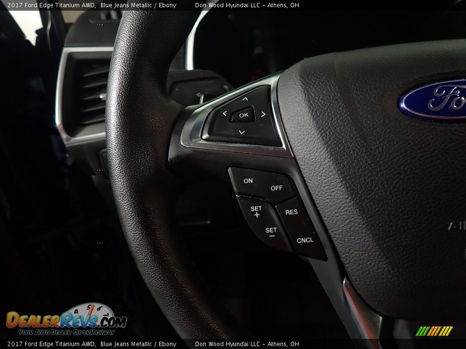 2017 Ford Edge Titanium AWD Blue Jeans Metallic / Ebony Photo #34