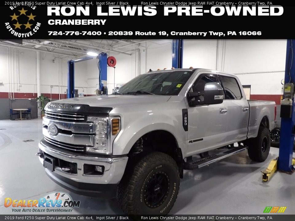 2019 Ford F250 Super Duty Lariat Crew Cab 4x4 Ingot Silver / Black Photo #1