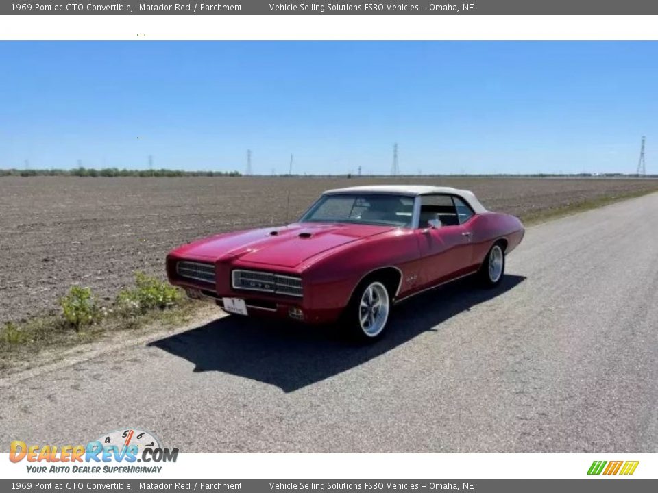 Matador Red 1969 Pontiac GTO Convertible Photo #12