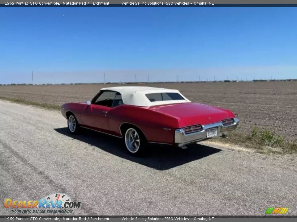 1969 Pontiac GTO Convertible Matador Red / Parchment Photo #13