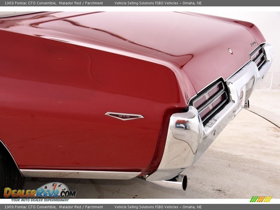 1969 Pontiac GTO Convertible Matador Red / Parchment Photo #20