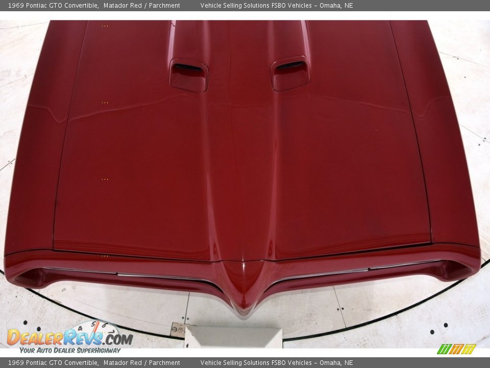 1969 Pontiac GTO Convertible Matador Red / Parchment Photo #26