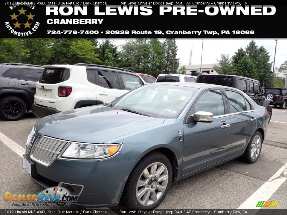 2012 Lincoln MKZ AWD Steel Blue Metallic / Dark Charcoal Photo #1