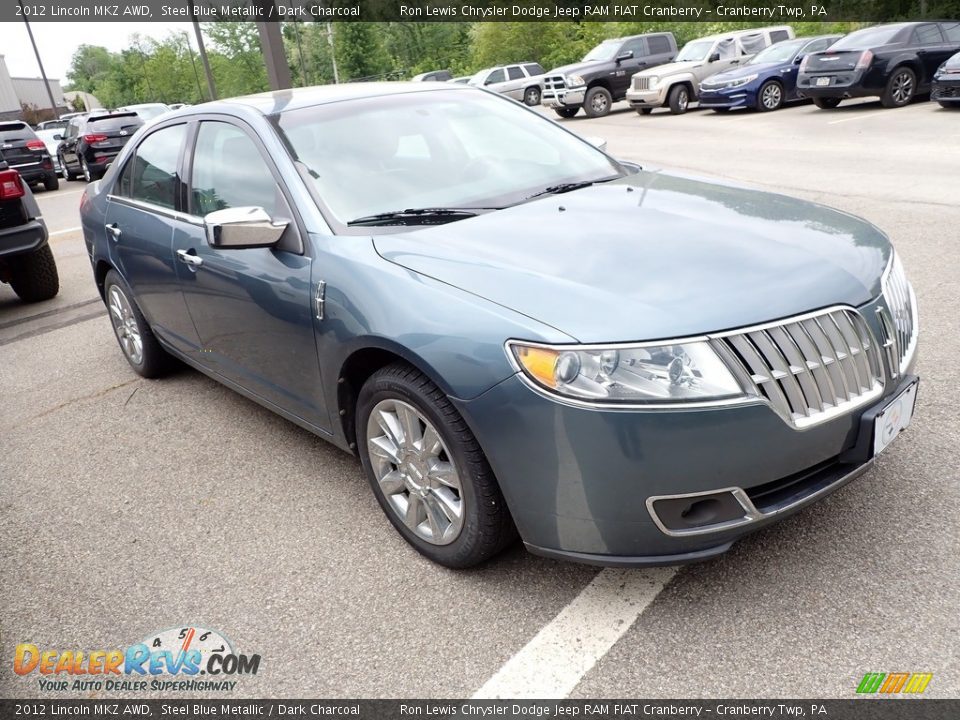 2012 Lincoln MKZ AWD Steel Blue Metallic / Dark Charcoal Photo #3