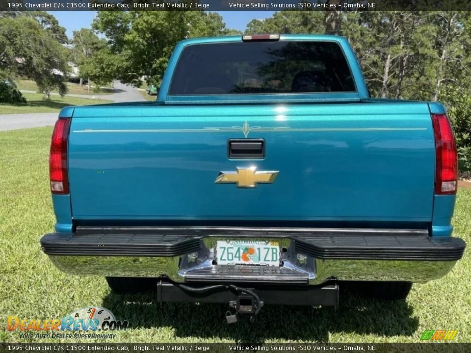 1995 Chevrolet C/K C1500 Extended Cab Bright Teal Metallic / Beige Photo #18