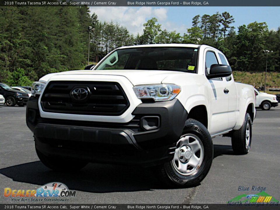 2018 Toyota Tacoma SR Access Cab Super White / Cement Gray Photo #1