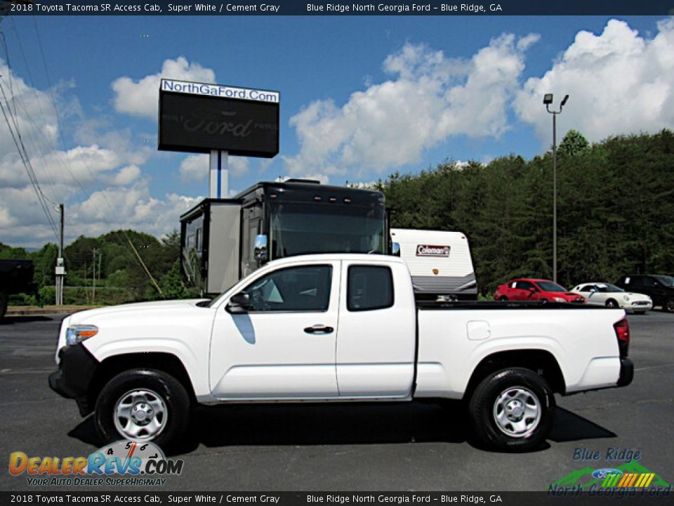 2018 Toyota Tacoma SR Access Cab Super White / Cement Gray Photo #2