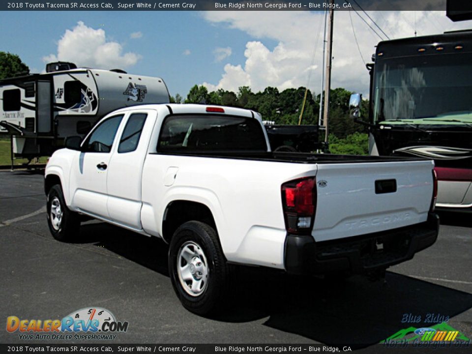 2018 Toyota Tacoma SR Access Cab Super White / Cement Gray Photo #3