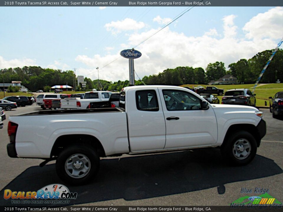 2018 Toyota Tacoma SR Access Cab Super White / Cement Gray Photo #6