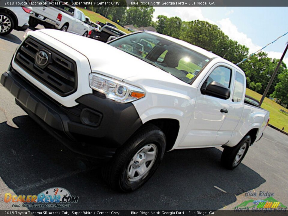 2018 Toyota Tacoma SR Access Cab Super White / Cement Gray Photo #24