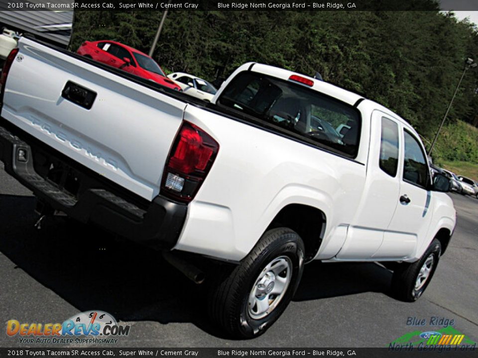 2018 Toyota Tacoma SR Access Cab Super White / Cement Gray Photo #26