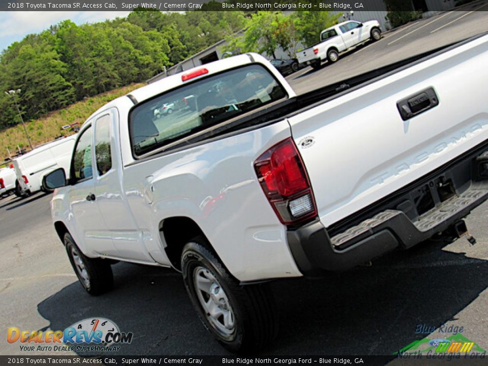 2018 Toyota Tacoma SR Access Cab Super White / Cement Gray Photo #27