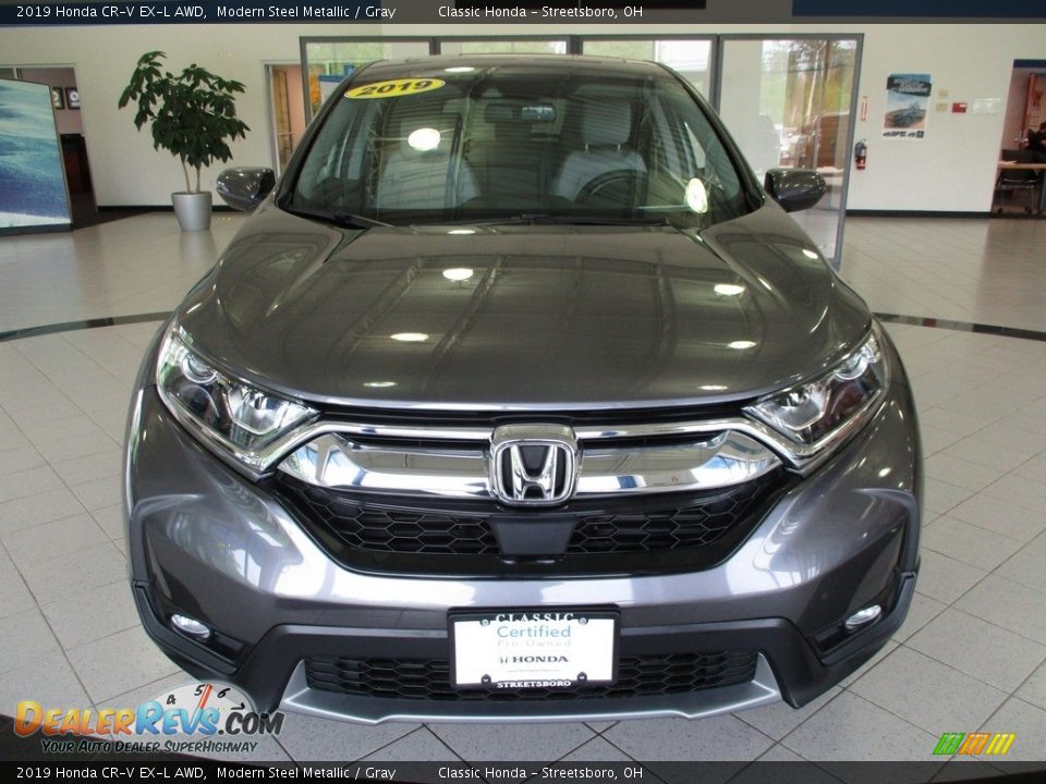 2019 Honda CR-V EX-L AWD Modern Steel Metallic / Gray Photo #2