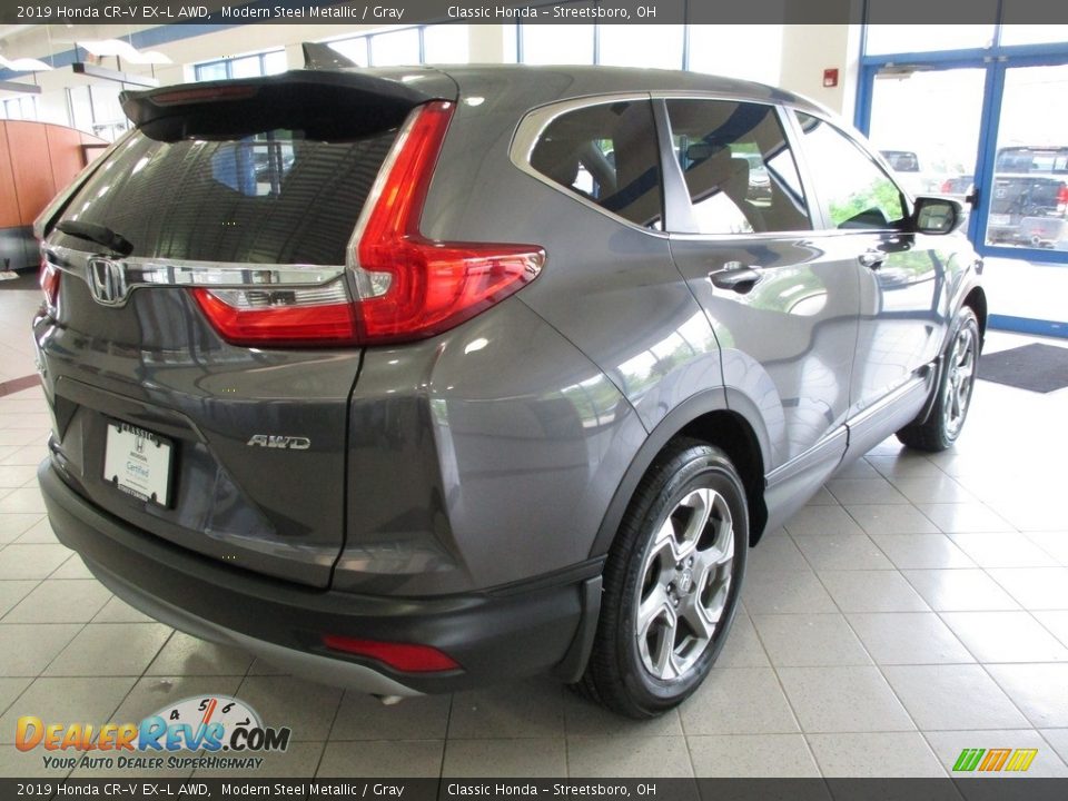 2019 Honda CR-V EX-L AWD Modern Steel Metallic / Gray Photo #7