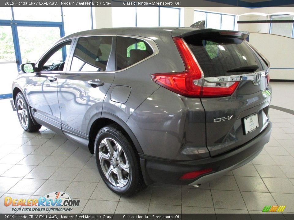 2019 Honda CR-V EX-L AWD Modern Steel Metallic / Gray Photo #9