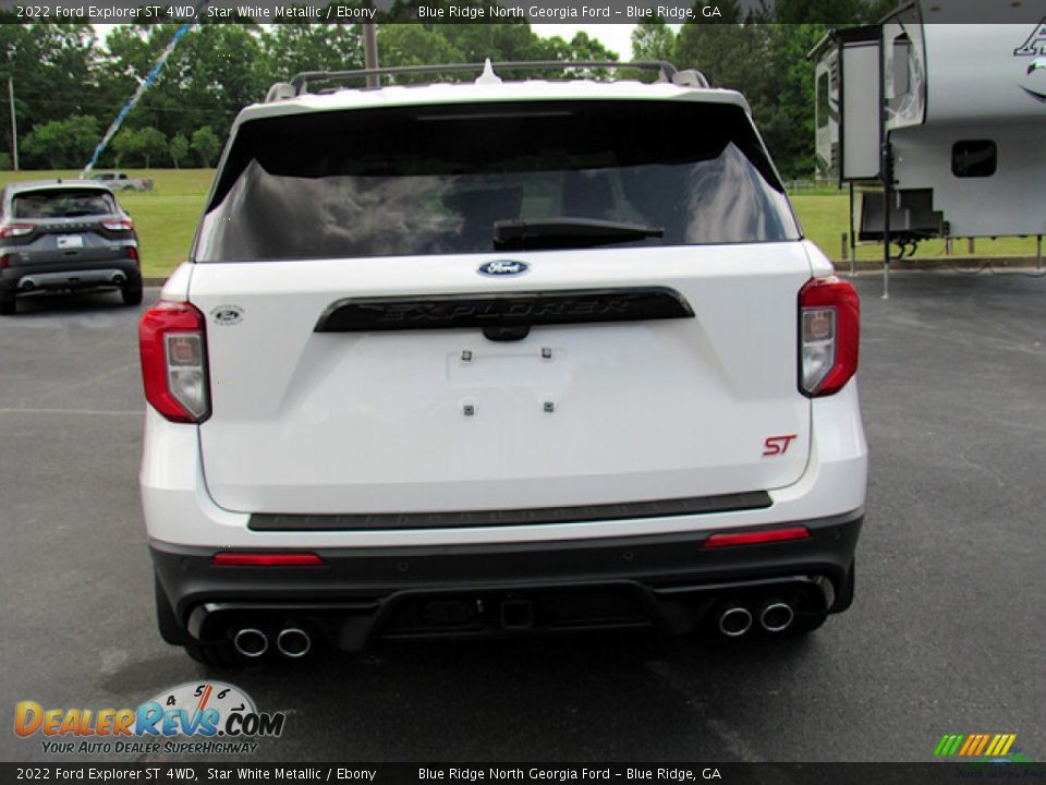 2022 Ford Explorer ST 4WD Star White Metallic / Ebony Photo #4