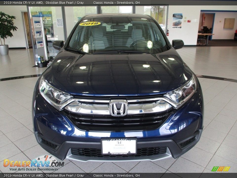 2019 Honda CR-V LX AWD Obsidian Blue Pearl / Gray Photo #2