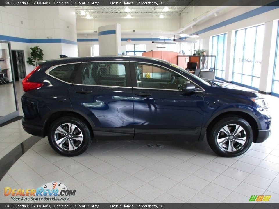 2019 Honda CR-V LX AWD Obsidian Blue Pearl / Gray Photo #4