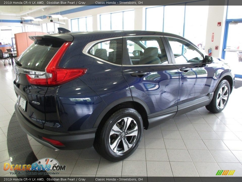 2019 Honda CR-V LX AWD Obsidian Blue Pearl / Gray Photo #7