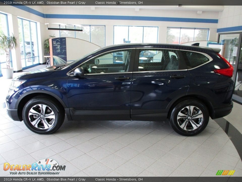 2019 Honda CR-V LX AWD Obsidian Blue Pearl / Gray Photo #10