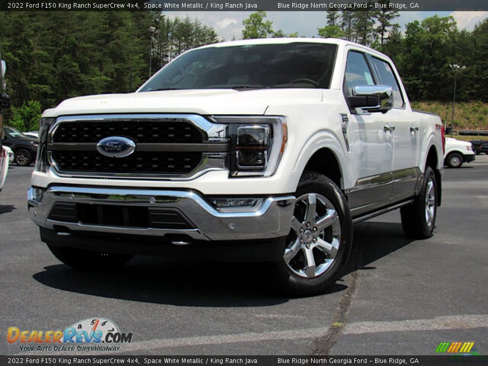 2022 Ford F150 King Ranch SuperCrew 4x4 Space White Metallic / King Ranch Java Photo #1