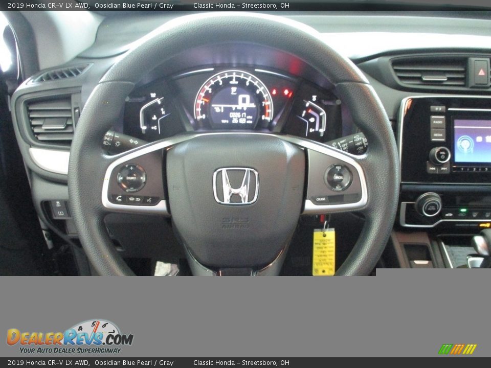 2019 Honda CR-V LX AWD Obsidian Blue Pearl / Gray Photo #32