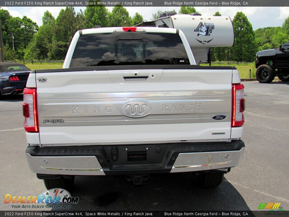 2022 Ford F150 King Ranch SuperCrew 4x4 Space White Metallic / King Ranch Java Photo #4