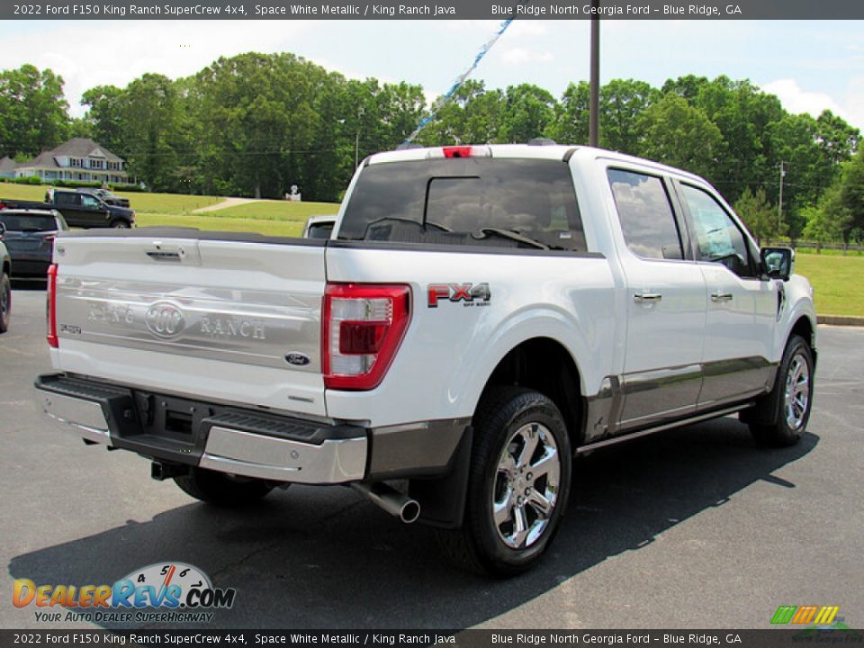 2022 Ford F150 King Ranch SuperCrew 4x4 Space White Metallic / King Ranch Java Photo #5