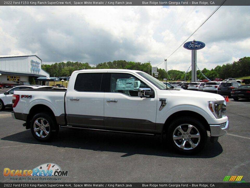 2022 Ford F150 King Ranch SuperCrew 4x4 Space White Metallic / King Ranch Java Photo #6