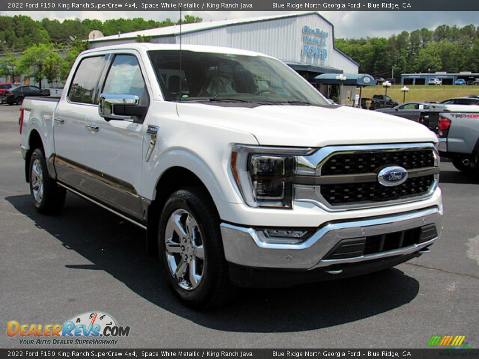 2022 Ford F150 King Ranch SuperCrew 4x4 Space White Metallic / King Ranch Java Photo #7