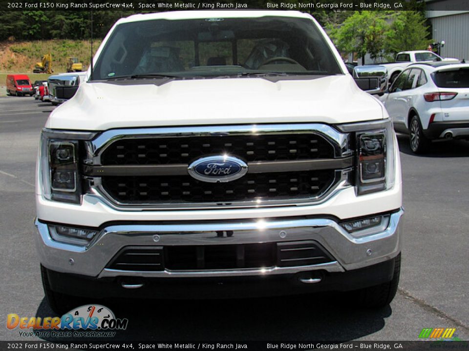 2022 Ford F150 King Ranch SuperCrew 4x4 Space White Metallic / King Ranch Java Photo #8