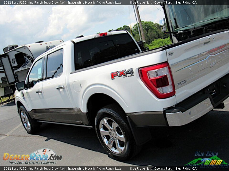 2022 Ford F150 King Ranch SuperCrew 4x4 Space White Metallic / King Ranch Java Photo #31