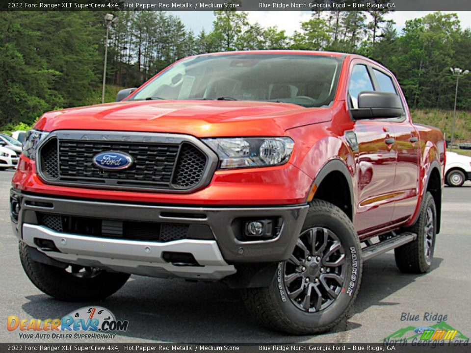 2022 Ford Ranger XLT SuperCrew 4x4 Hot Pepper Red Metallic / Medium Stone Photo #1