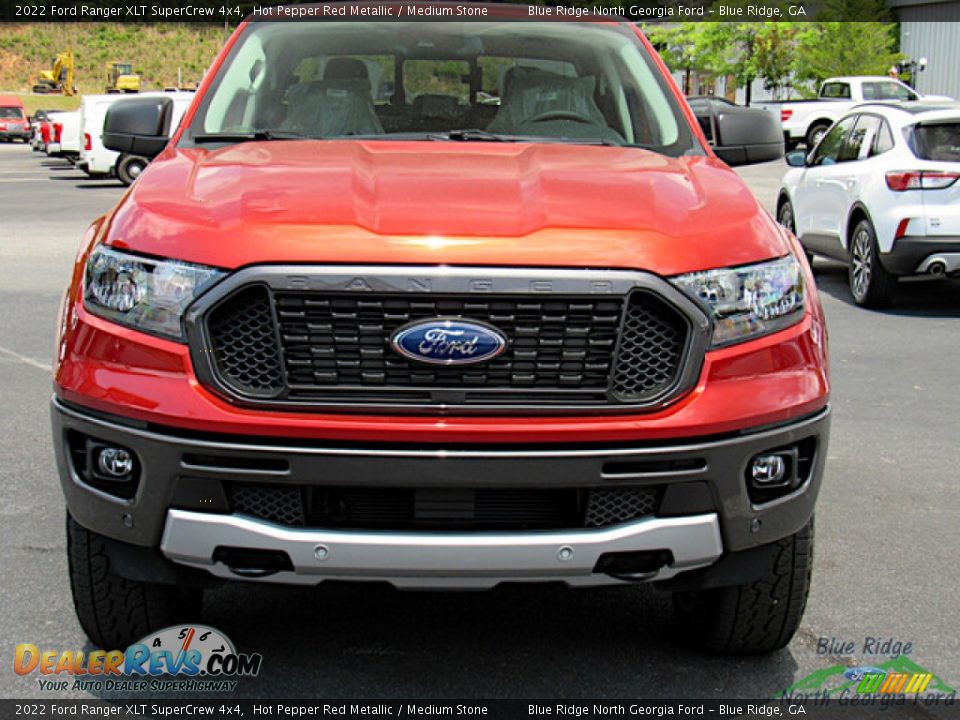 2022 Ford Ranger XLT SuperCrew 4x4 Hot Pepper Red Metallic / Medium Stone Photo #8