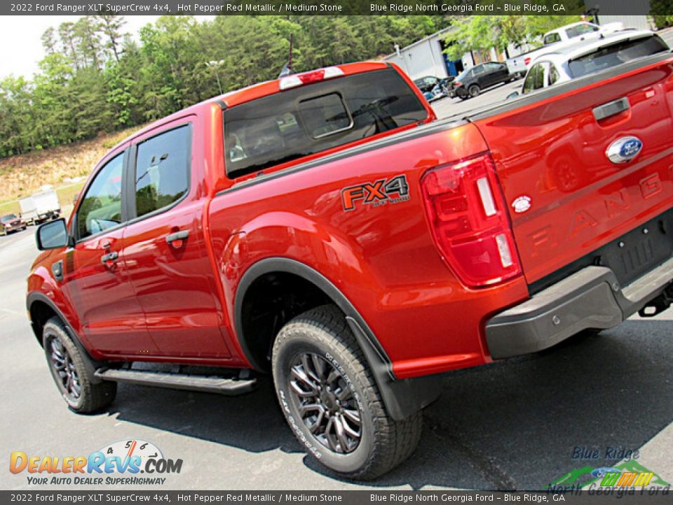 2022 Ford Ranger XLT SuperCrew 4x4 Hot Pepper Red Metallic / Medium Stone Photo #27