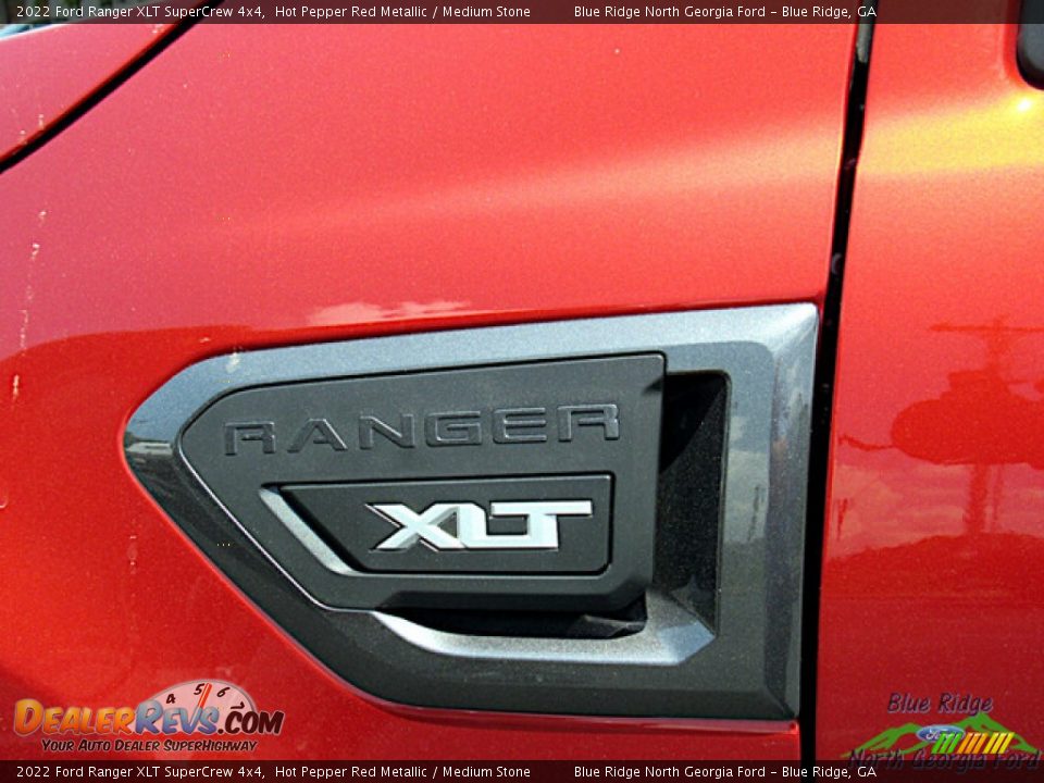 2022 Ford Ranger XLT SuperCrew 4x4 Hot Pepper Red Metallic / Medium Stone Photo #28