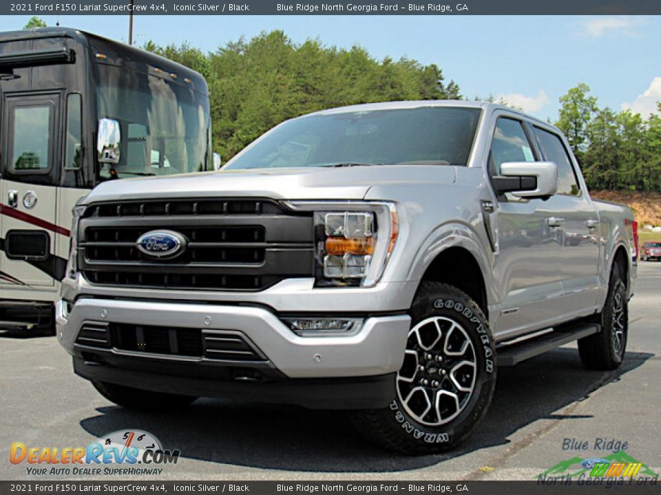 2021 Ford F150 Lariat SuperCrew 4x4 Iconic Silver / Black Photo #1