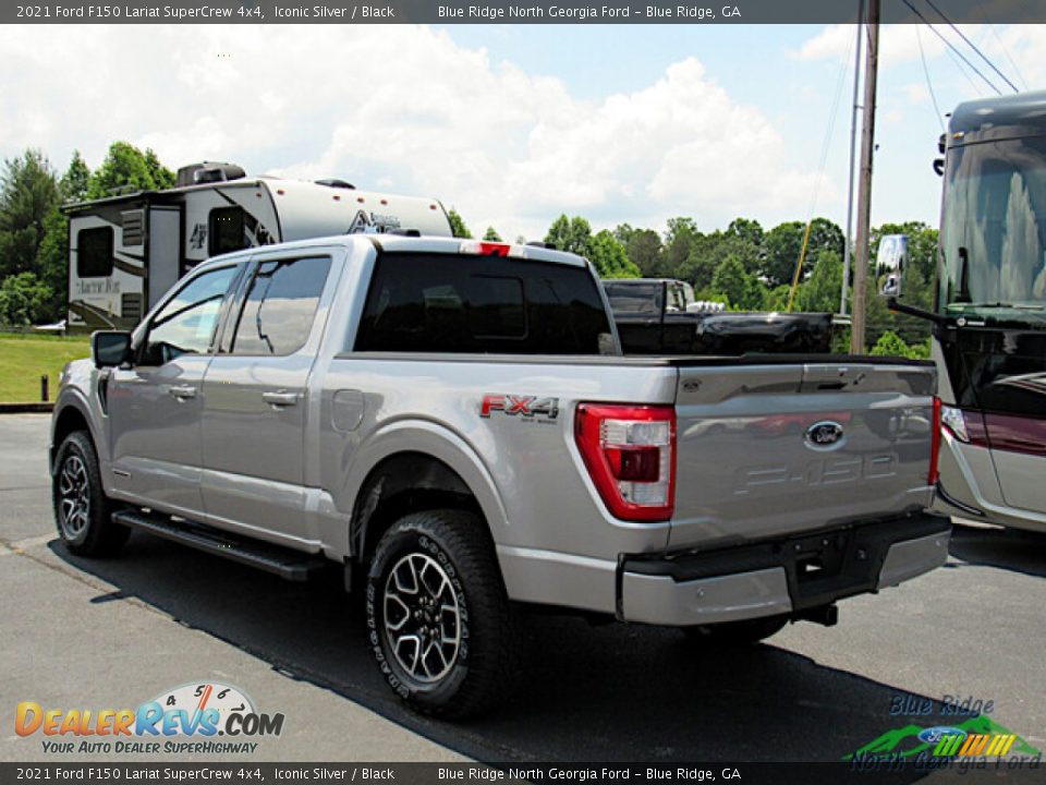 2021 Ford F150 Lariat SuperCrew 4x4 Iconic Silver / Black Photo #3