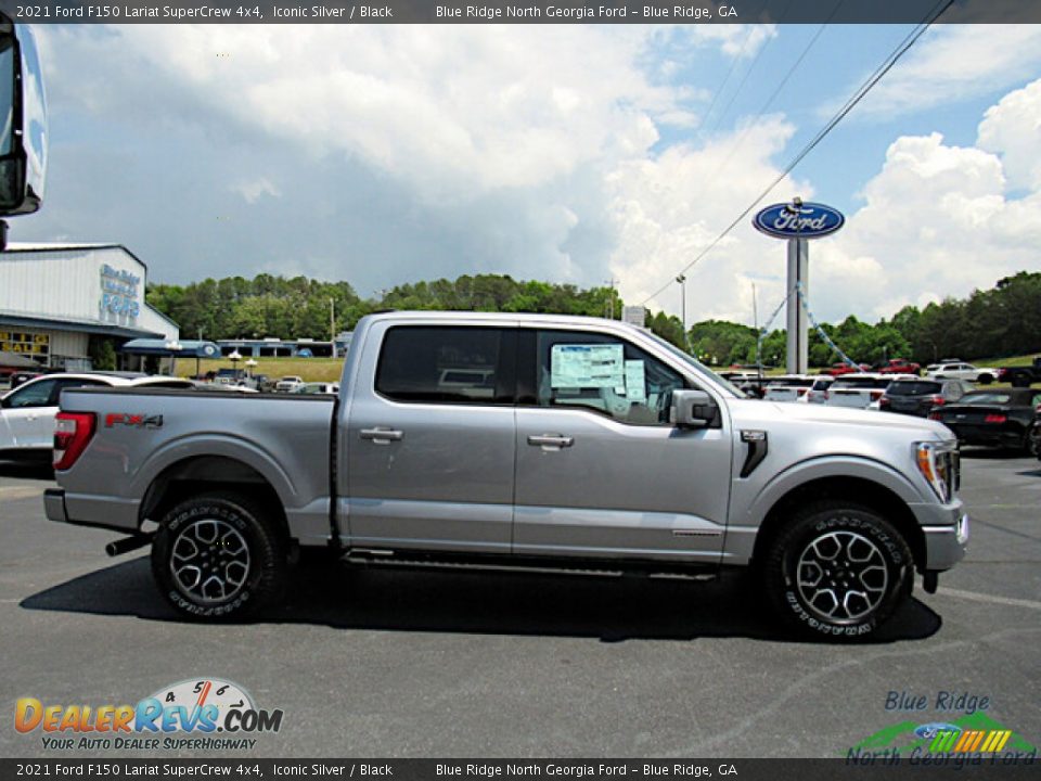 2021 Ford F150 Lariat SuperCrew 4x4 Iconic Silver / Black Photo #6