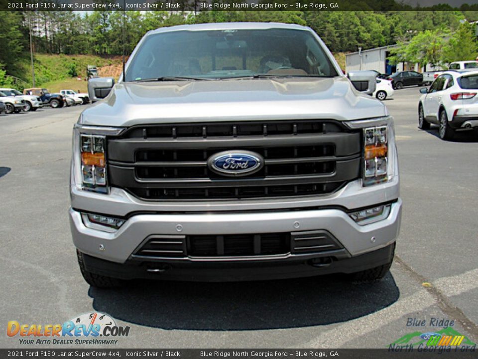 2021 Ford F150 Lariat SuperCrew 4x4 Iconic Silver / Black Photo #8