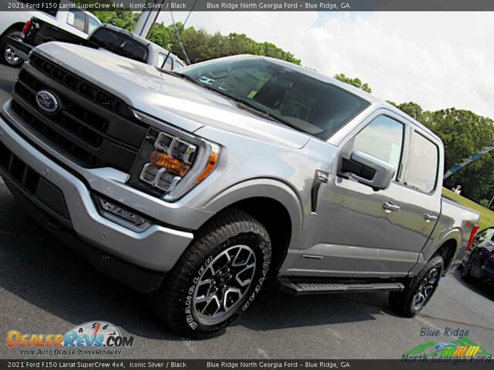 2021 Ford F150 Lariat SuperCrew 4x4 Iconic Silver / Black Photo #25