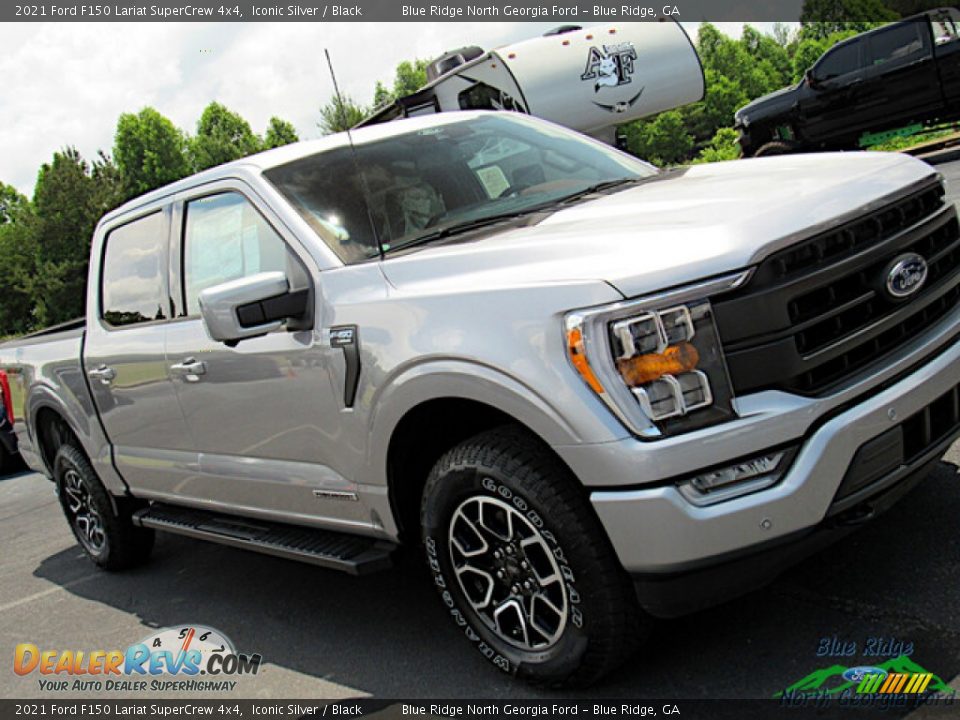 2021 Ford F150 Lariat SuperCrew 4x4 Iconic Silver / Black Photo #26