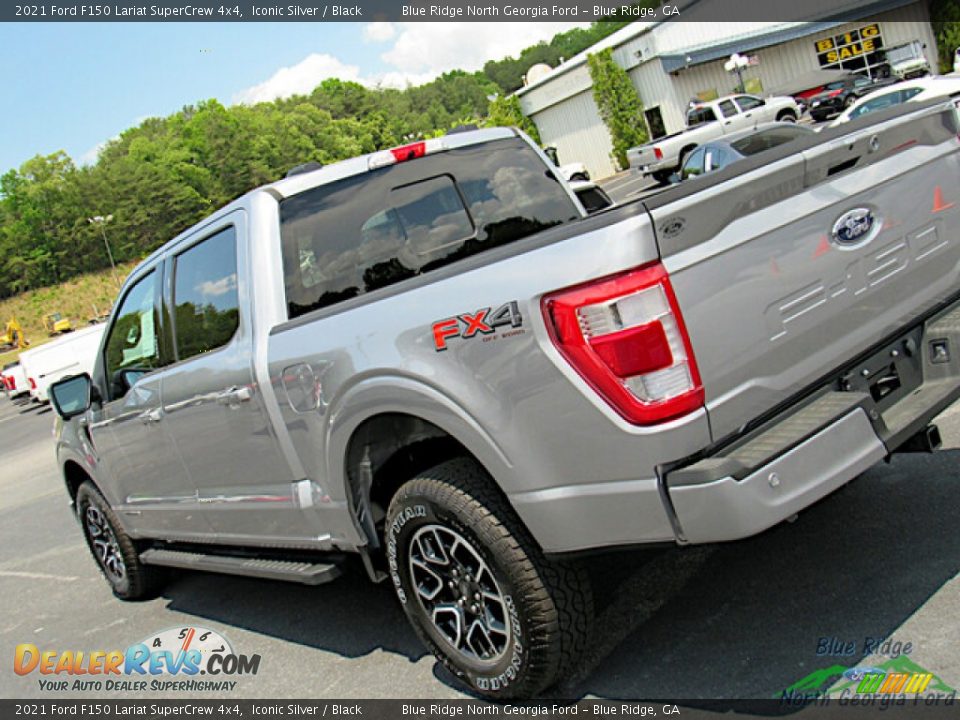 2021 Ford F150 Lariat SuperCrew 4x4 Iconic Silver / Black Photo #28