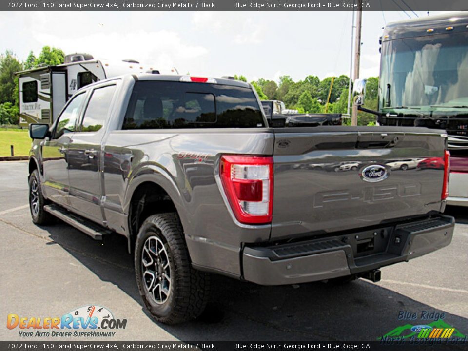 2022 Ford F150 Lariat SuperCrew 4x4 Carbonized Gray Metallic / Black Photo #3