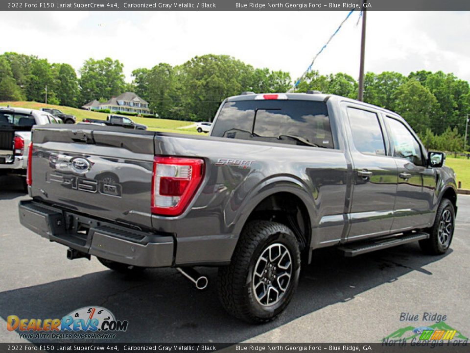 2022 Ford F150 Lariat SuperCrew 4x4 Carbonized Gray Metallic / Black Photo #5