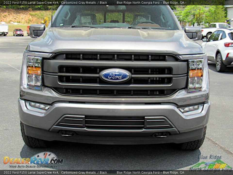 2022 Ford F150 Lariat SuperCrew 4x4 Carbonized Gray Metallic / Black Photo #8