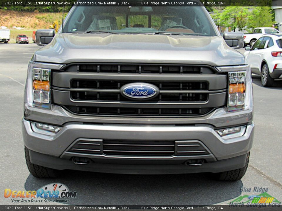 2022 Ford F150 Lariat SuperCrew 4x4 Carbonized Gray Metallic / Black Photo #8