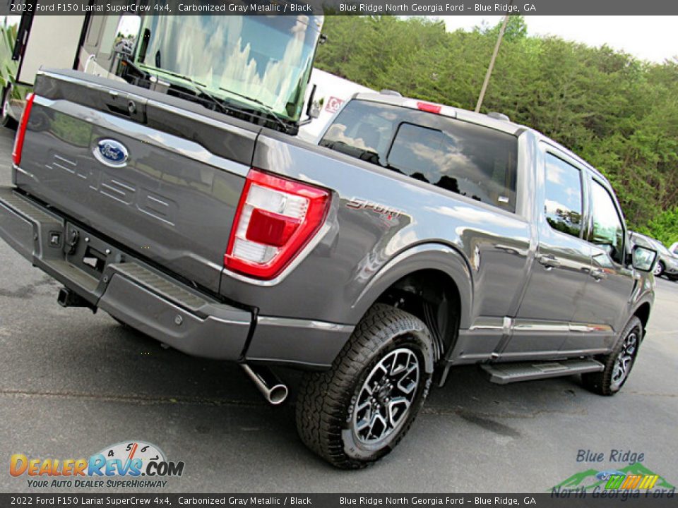 2022 Ford F150 Lariat SuperCrew 4x4 Carbonized Gray Metallic / Black Photo #28