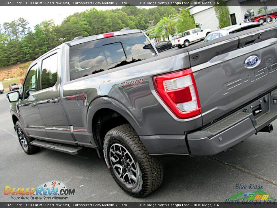 2022 Ford F150 Lariat SuperCrew 4x4 Carbonized Gray Metallic / Black Photo #29